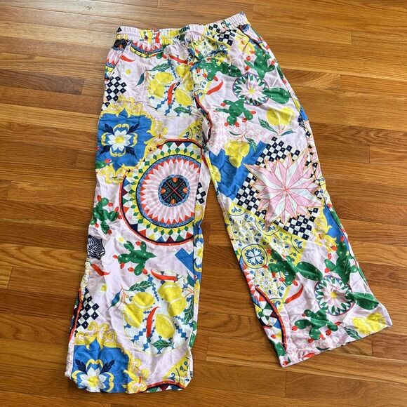 Anthropologie Maeve  Straight-Leg Pull-On Silk Pants - Picture 4 of 6